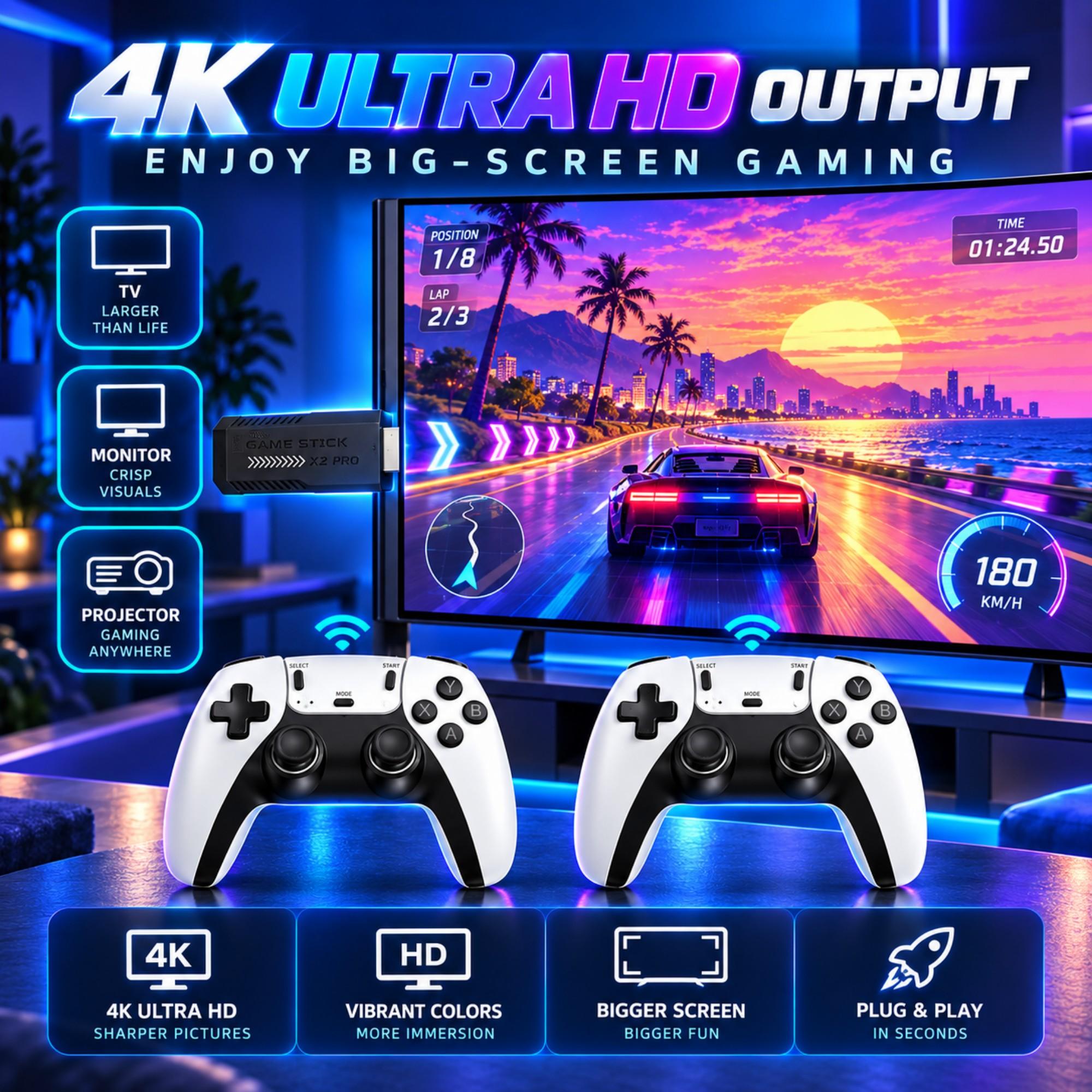 X2 PRO Game Stick 4K HD TV Vid - Gaming Console X2 recension och pris