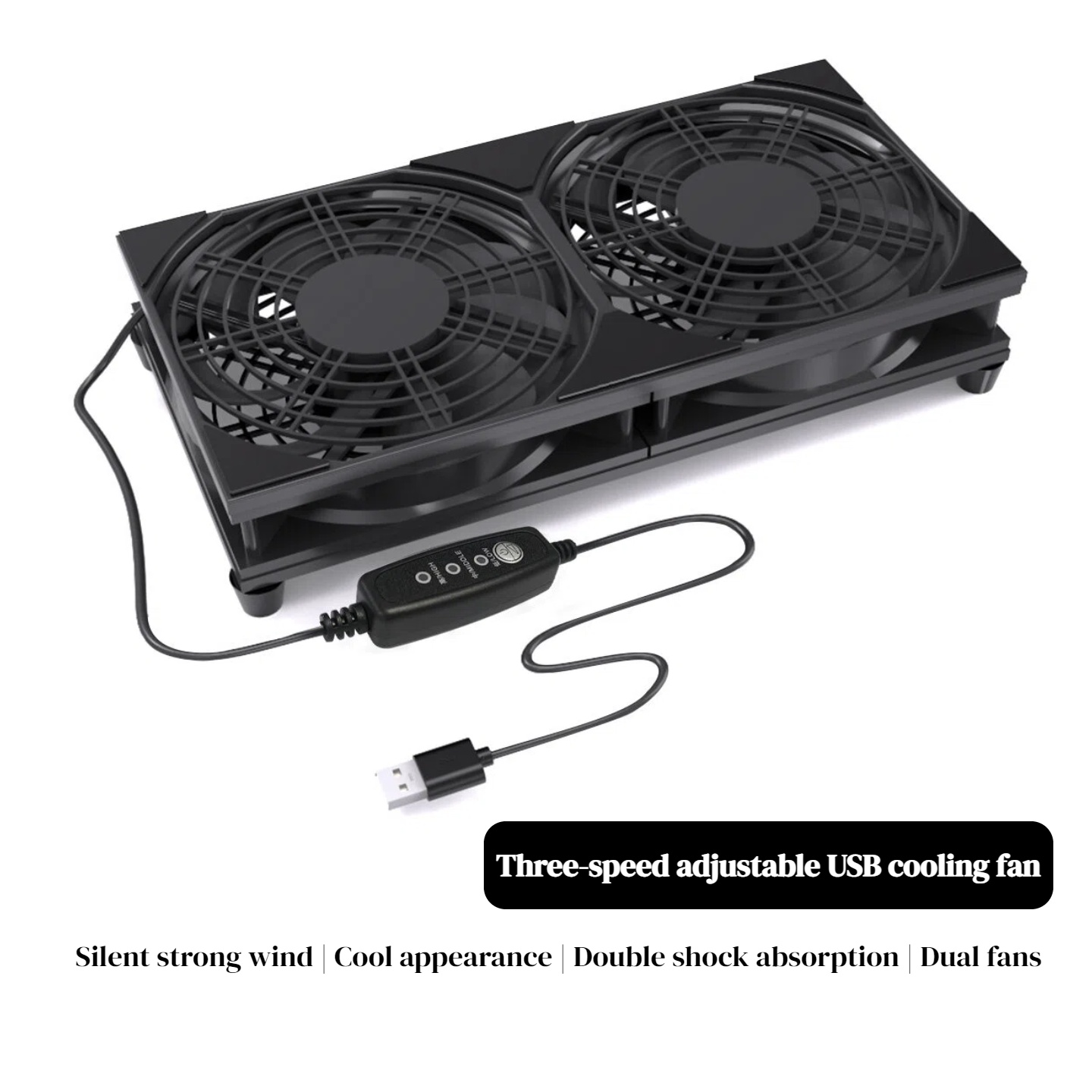 Dual USB Cooling Fan with 3-Sp - Gaming Console For Pc recension och pris