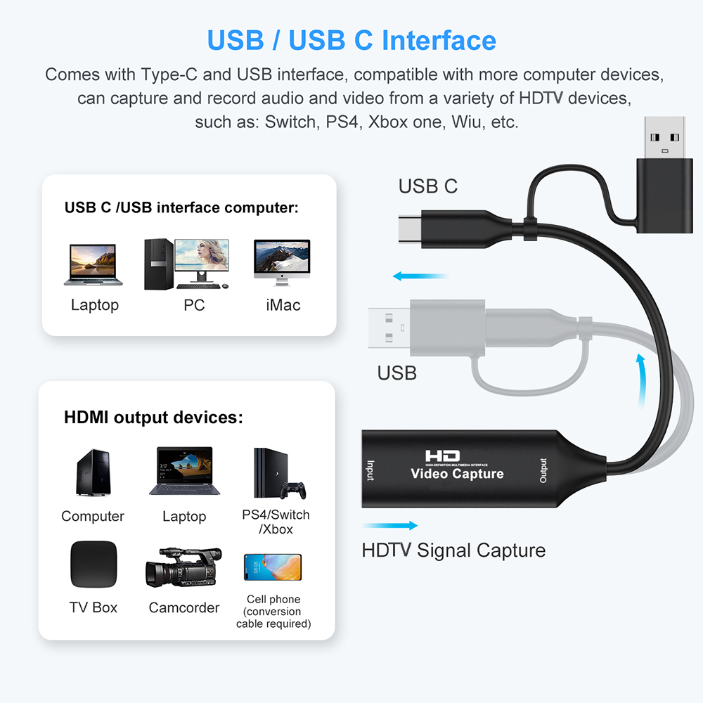 4K HDMI-compatible USB Video C - Gaming Console For Pc recension och pris